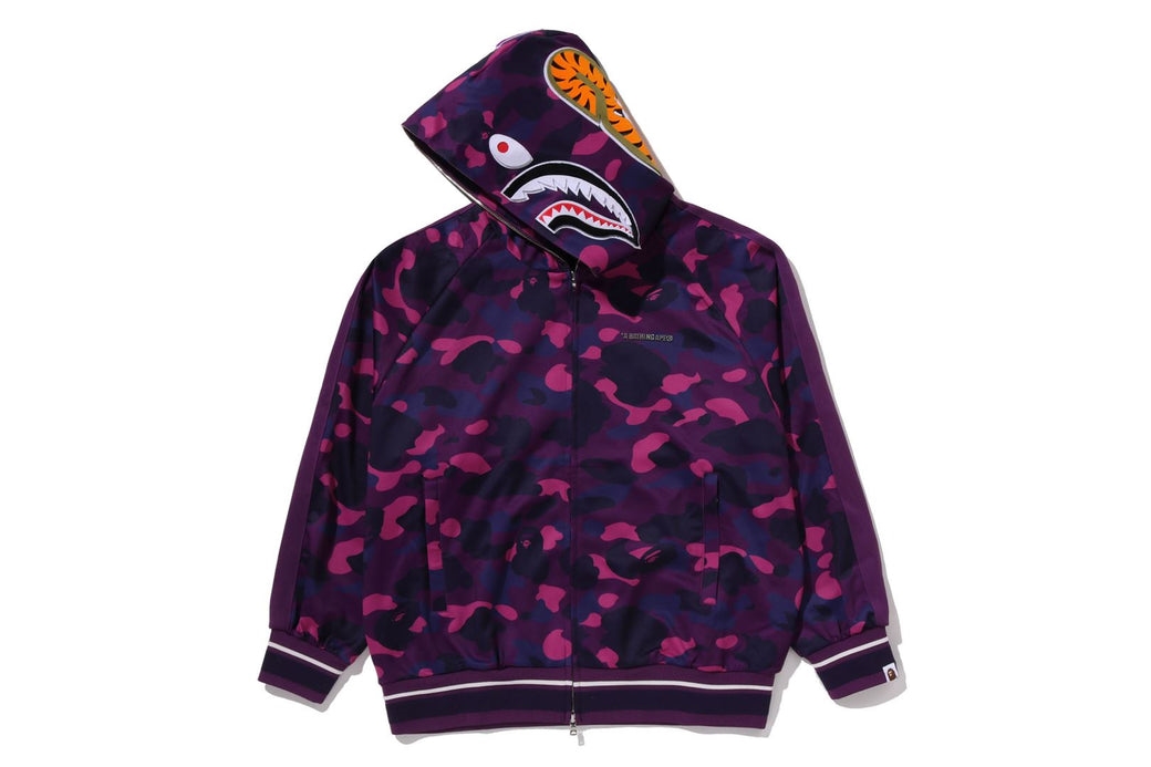 COLOR CAMO SHARK RELAXED FIT HOODIE TRACK JACKET